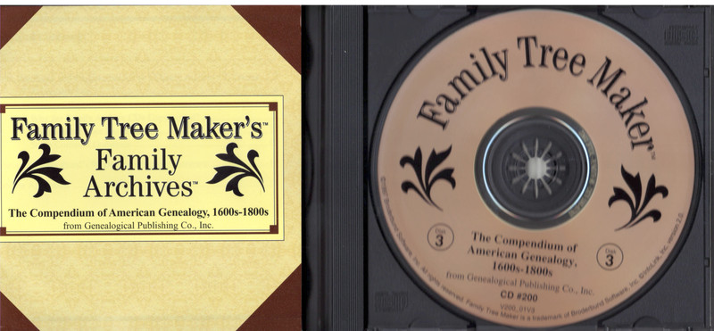 Family Tree Maker - CD200 - The Compendium of American Genealogy 1600-1800s 3CDs gallery