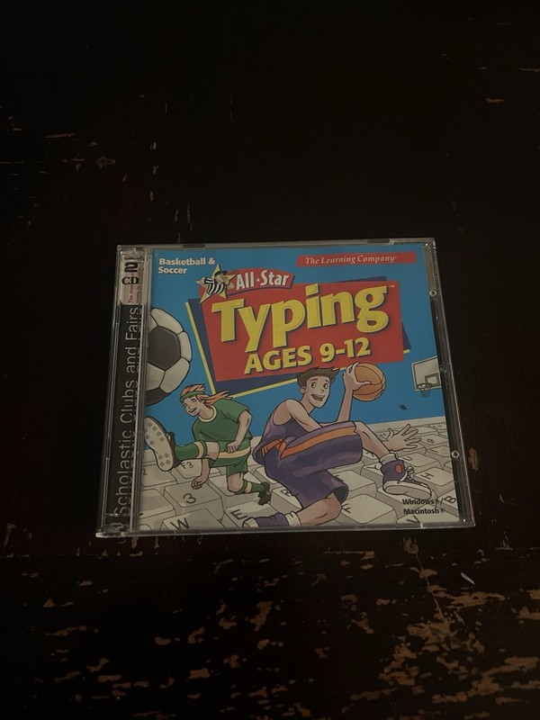 All-Star Typing Ages 9-12 PC Mac CD-ROM 1999 The Learning Company