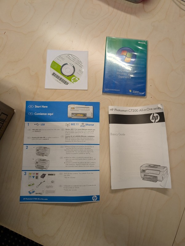 Windows HP Officejet C6200 C7200 C8100 Series Printer Driver PhotoSmart CD Disc