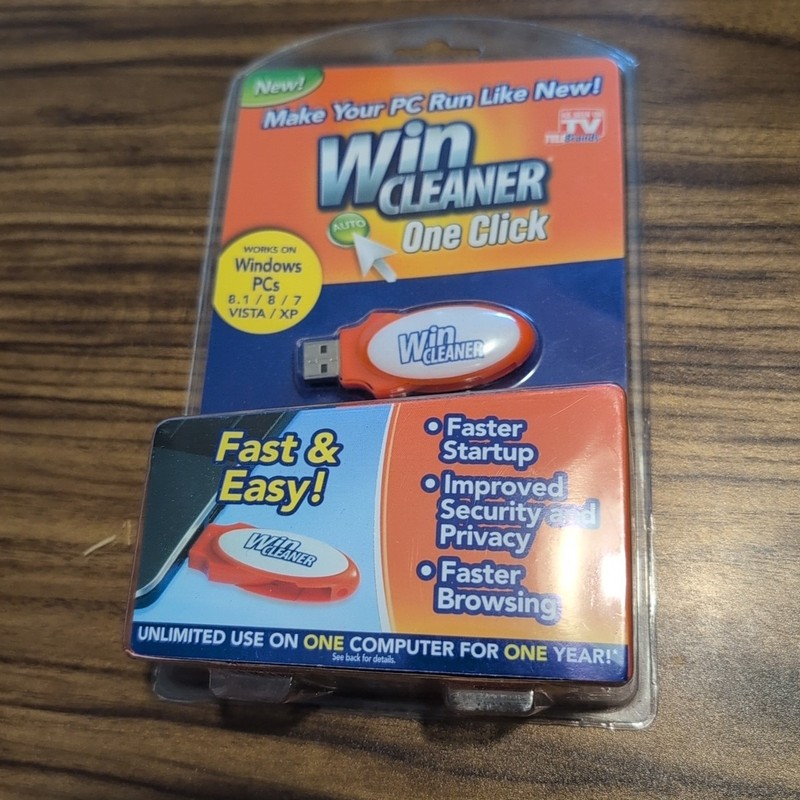Win Cleaner One Click Unopened; Windows PC 8.1/8/7/Vista/XP As Seen On TV