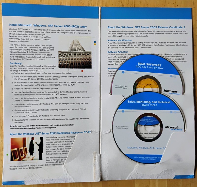 Windows.NET Server 2003, Microsoft gallery