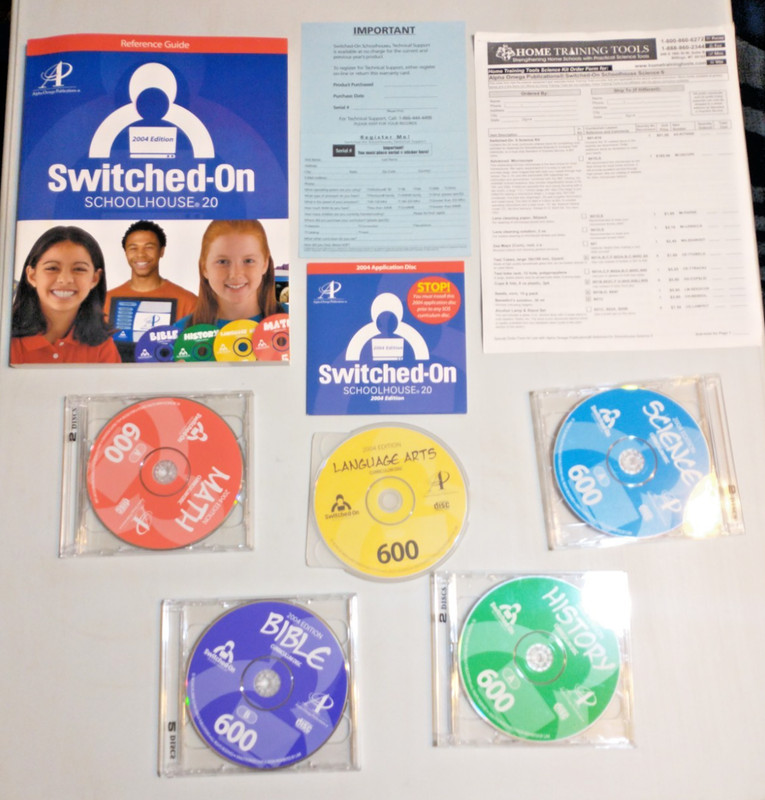 SOS Switched-On Schoolhouse 2004 6th Grade Complete 5 Subject Set AOP CD-ROM