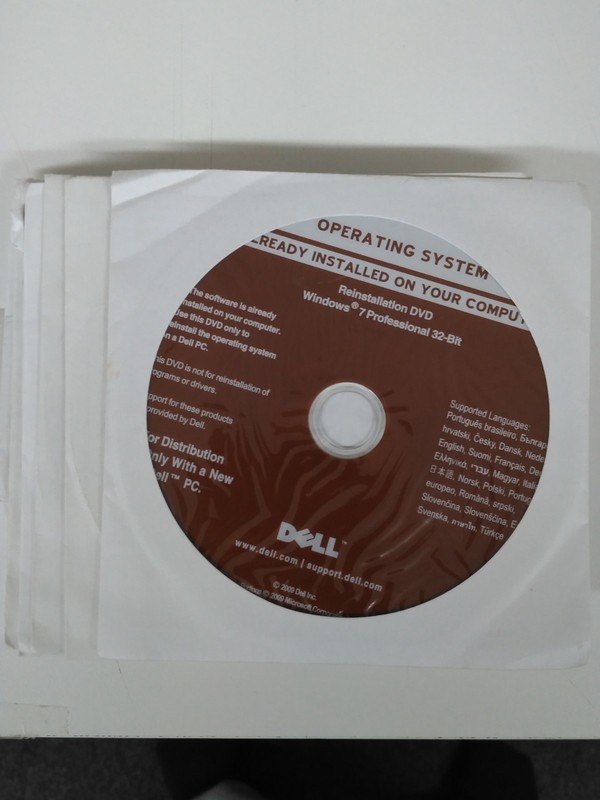Dell Windows 7 Professional 32 Bit Reinstallation DVD Disc SEALED gallery