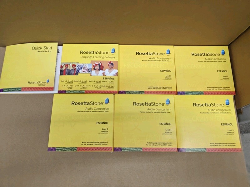 Rosetta Stone Spanish/Espanol Latin America Level 1-5 CD-ROM Nocard/Code (4-3-1)