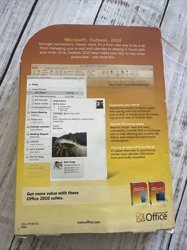 Microsoft Office Outlook 2010 OPEN BOX for Windows 7/vista/XP gallery