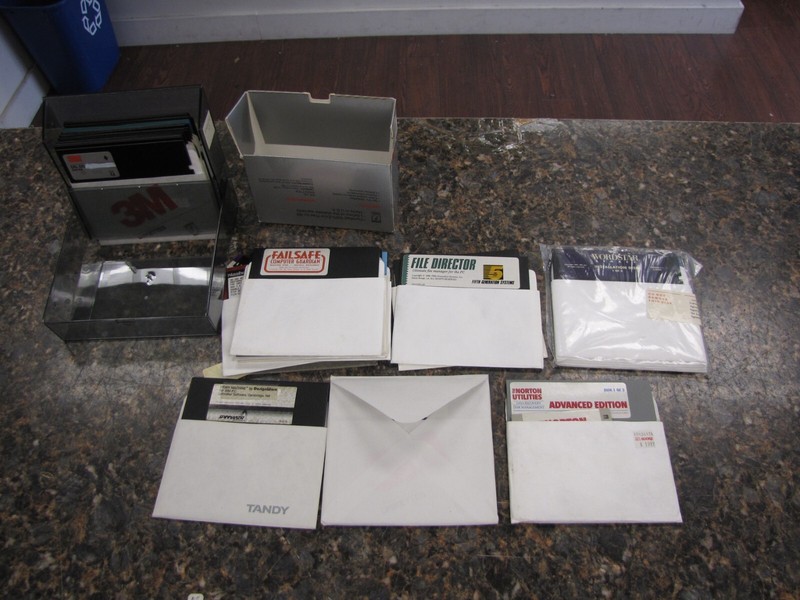 Mix Lot (40) Vintage Software WordStar, Fail Safe, Norton 5.25″ Floppy Disks