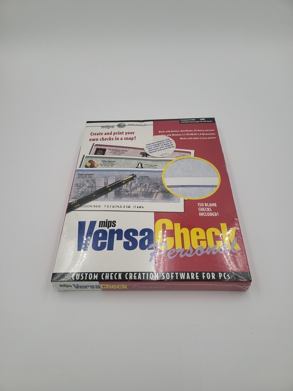 VersaCeck Check Personal 1998 w/ Blank Checks PC CD Print templates program New
