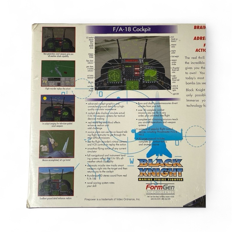Air Combat Simulator F/A-18 Black Knight Marine Strike Fighter PC CD-ROM Sealed gallery