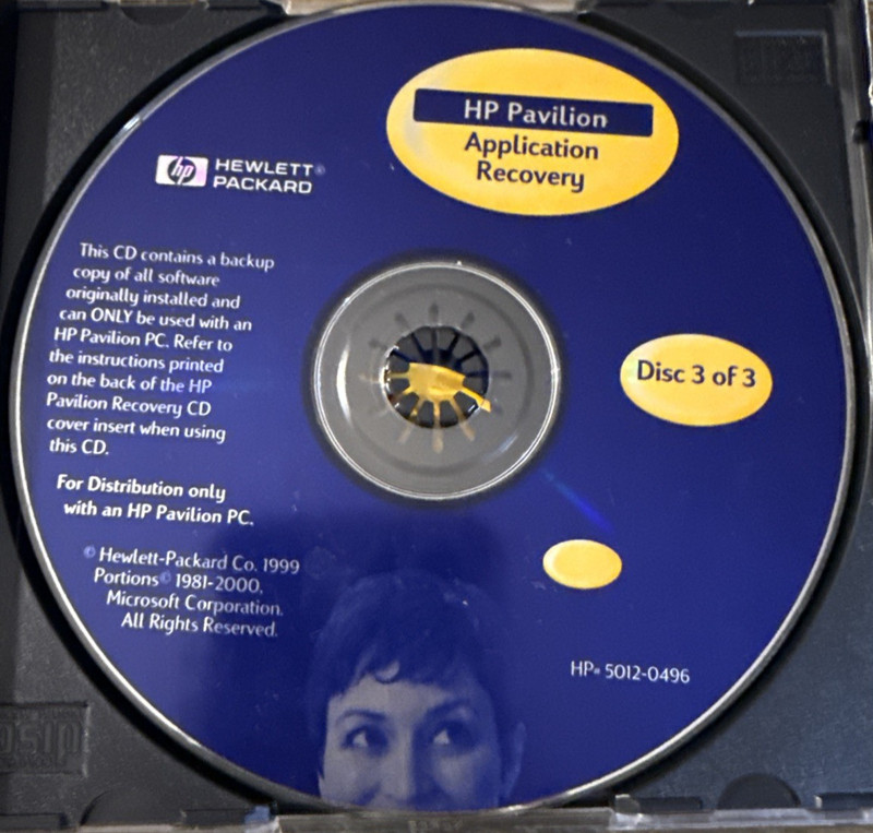 HP Pavilion Recovery PC Cd Rom (2 Discs AsShown In Photos)MISSING DISC 2 gallery
