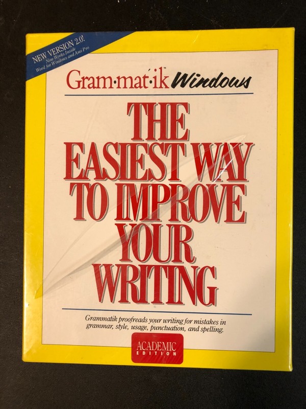 Vintage Grammatik Software - Windows 2.0 Software - Sealed/Shrink Wrap