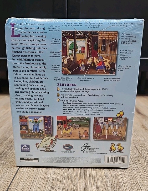 Mercer Mayer's Just Me & My Grandpa PC MAC CD kids fun filled story grandfather gallery
