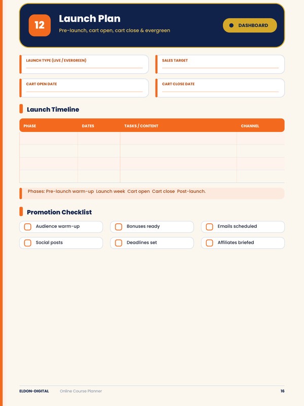 Online Course Planner Digital Template GoodNotes Hyperlinked PDF iPad Planner gallery