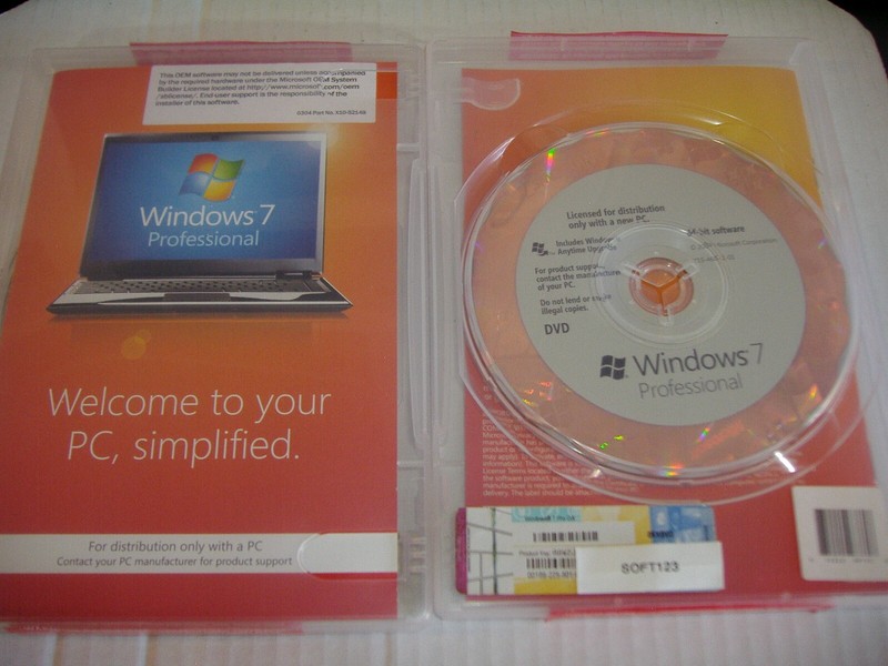 Microsoft Windows 7 Professional 64 bit x64 Full English DVD MS WIN=NEW SEALED= gallery