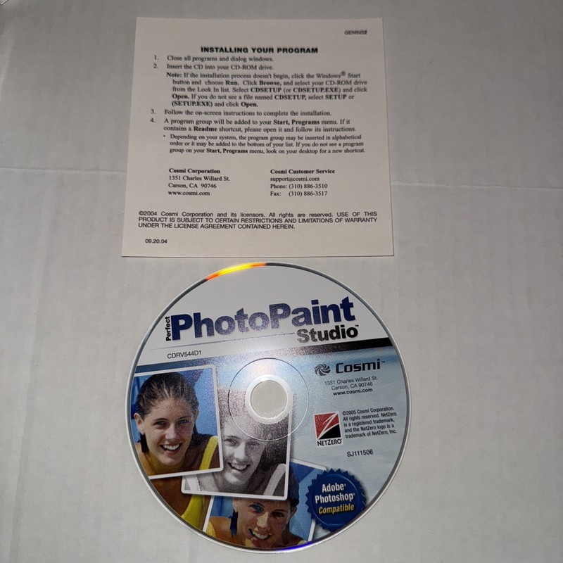 Perfect PhotoPaint Studio Desktop Image Editor By Cosmi Windows 98 XP 2005 gallery