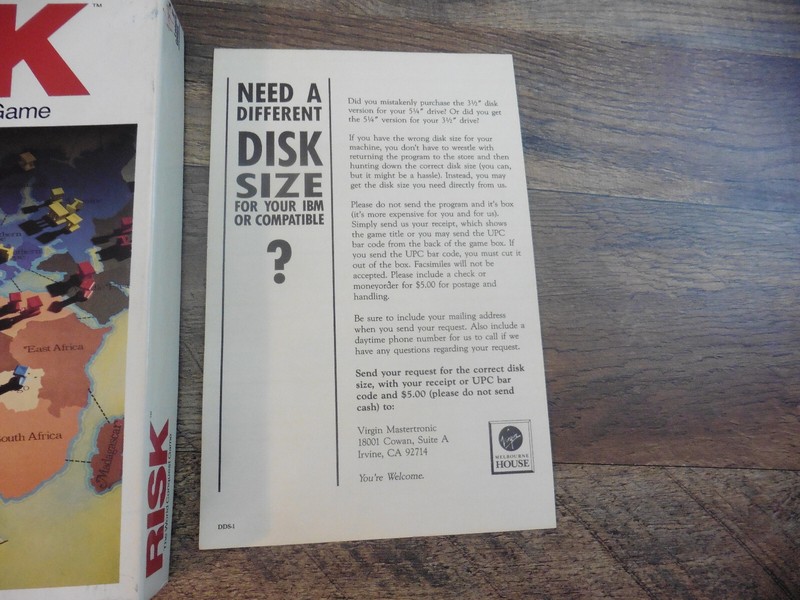The Computer Edition of Risk World Conquest Game IBM PC Tandy 1000 NO DISCS gallery