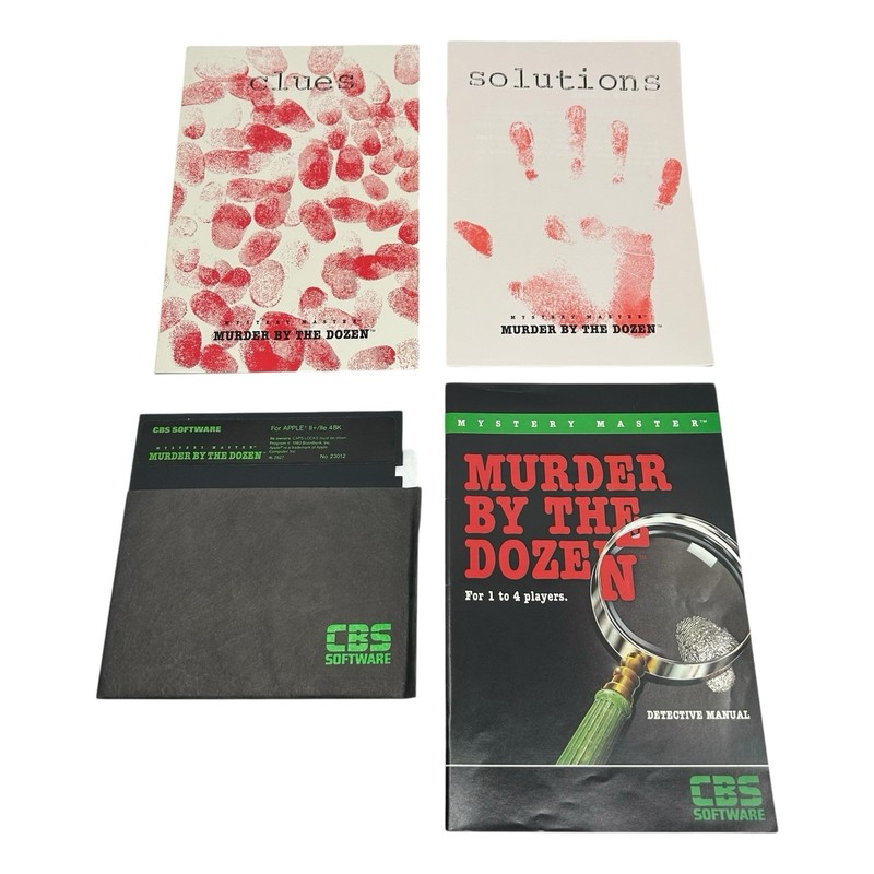 Mystery Master Murder by the Dozen Apple II+/IIe Game CBS Software Complete 1983 gallery