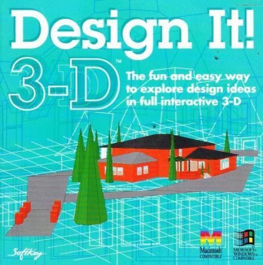 Design It! 3-D PC MAC CD basic draw build house plans home drawing architect!