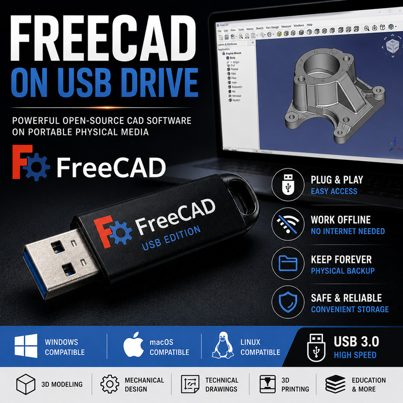 3D CAD Software for Windows Prepared Physical Media