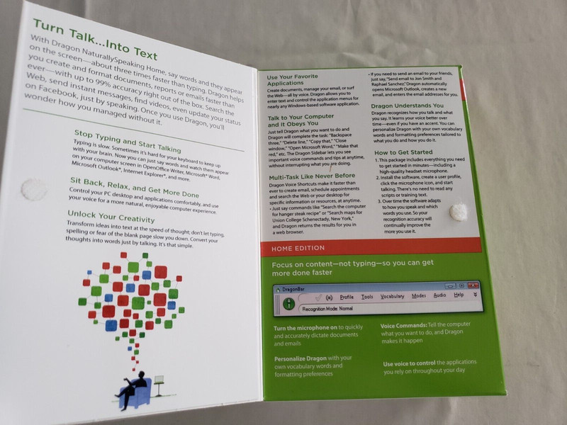 Dragon Naturally Speaking Home Version 11 Speech Recognition Software Microphone gallery