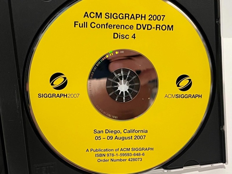 ACM Siggraph 2007 San Diego Full Conference DVD Video ROM 4 Disc Set gallery