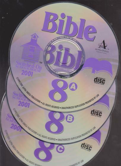 Switched-On Schoolhouse: Bible 2001 8th Grade PC CD learn Christian curriculum!