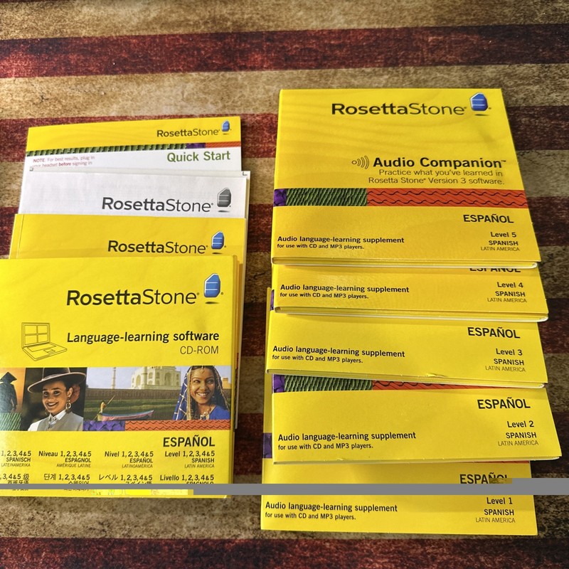 Rosetta Stone Spanish/Espanol (Latin America) Levels 1-5 See Pics Used Software