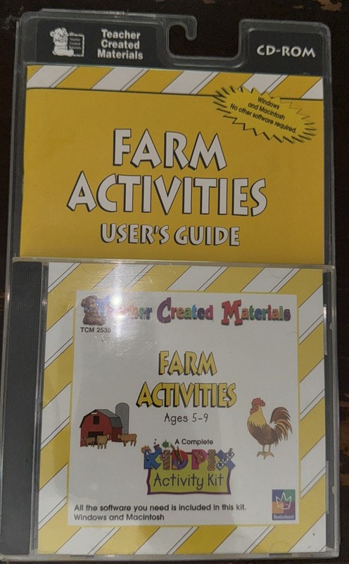 Teacher Created Materials -Farm Activities User’s Guide CD-ROM Age 5-9 New