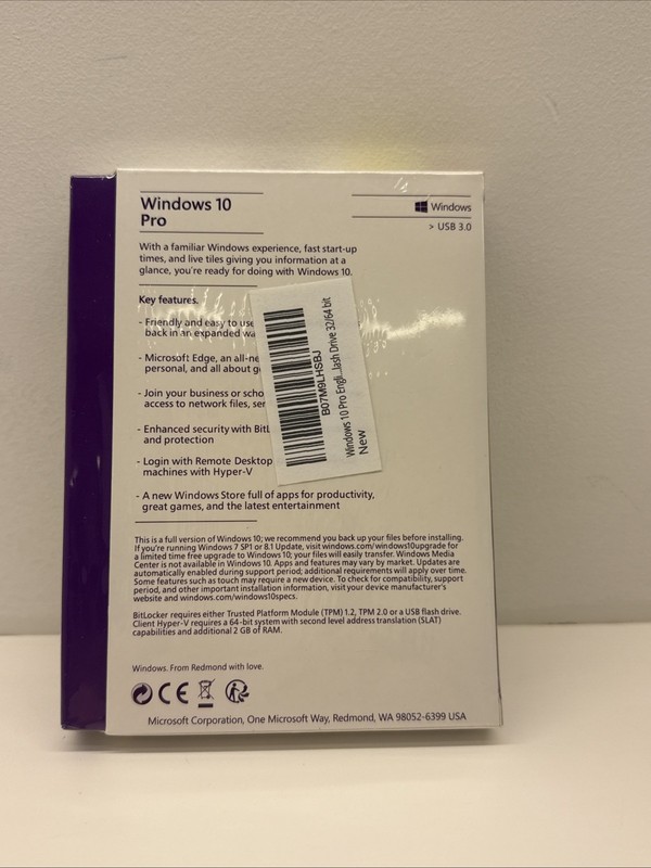 Windows 10 Professional 32/64 - Bit USB Flash Drive (Full Version) New/ Sealed gallery