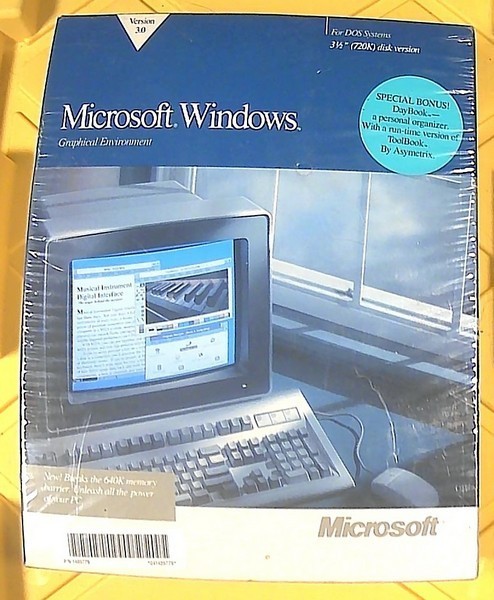 Microsoft Windows 3.0 SEALED VINTAGE Version for DOS