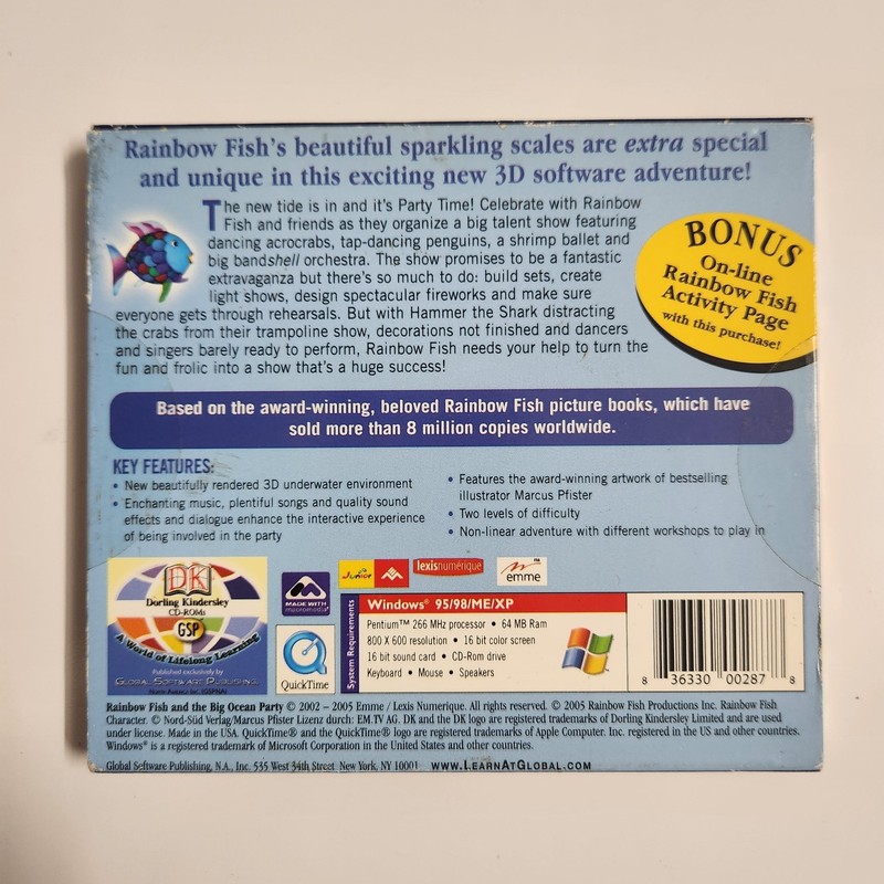 DK Rainbow Fish and the BIG Ocean Party (PC; 2005) - NEW #2205 gallery