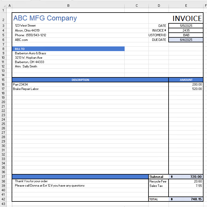 EXCEL INVOICE TEMPLATE. Create Invoices in Excel