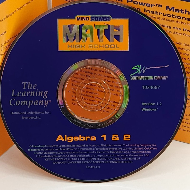 Algebra 1 & 2 Math Windows Mind Power High School Program Disc Visualize gallery