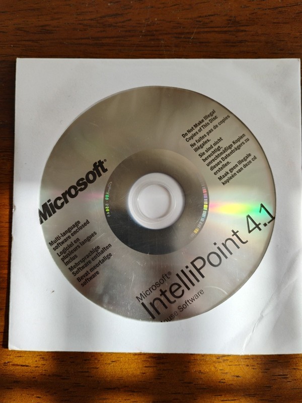 Software Microsoft IntelliPoint 4.1 Mouse Software CD Multi language software