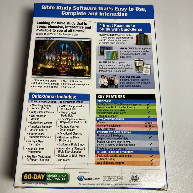 QuickVerse Bible Premier Suite Software PC MAC DVD MP3 IPOD Palm Itunes Audio gallery