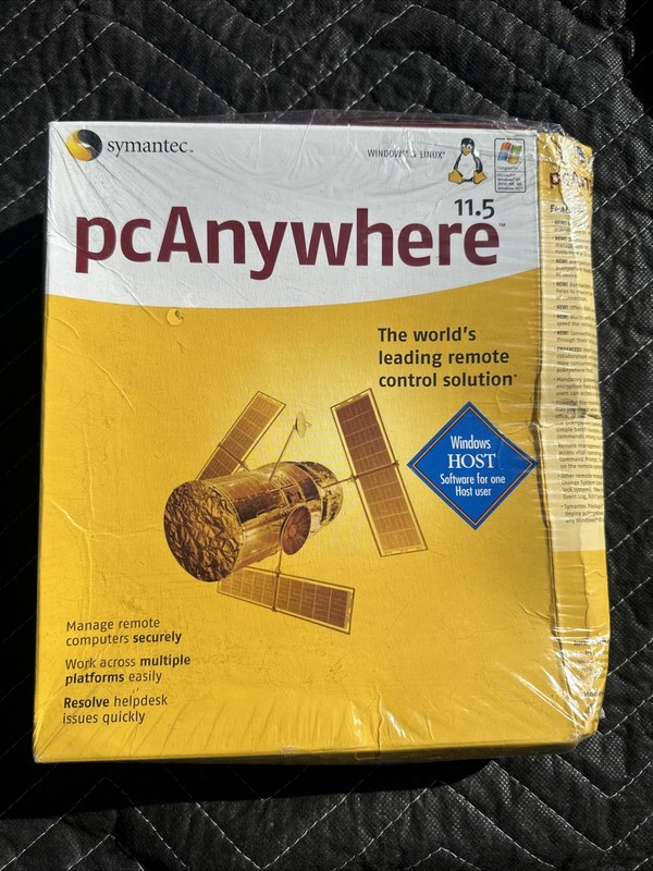 Vintage “PC Anywhere” Software, Unopened Sealed ￼Damaged Box