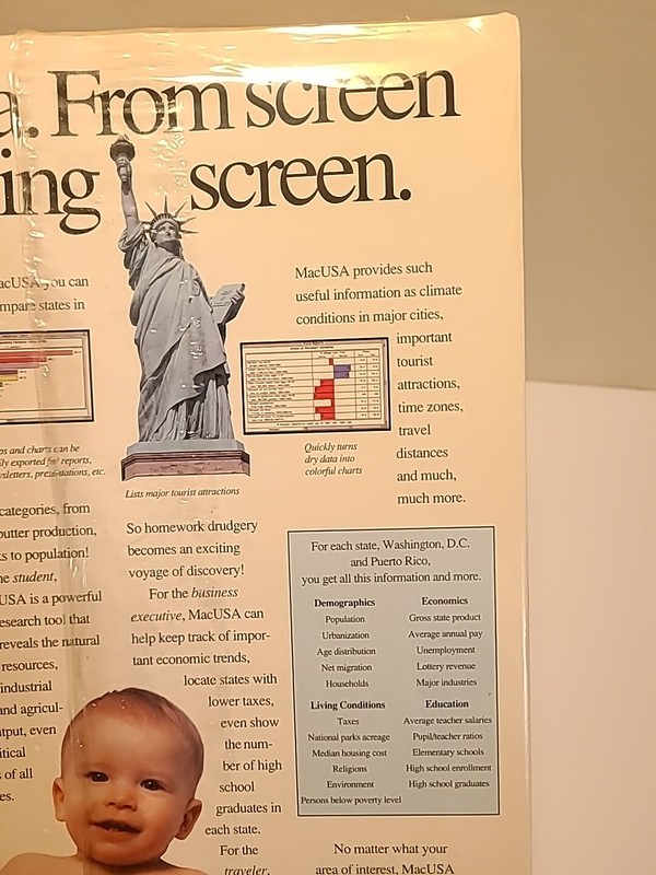 NEW VTG BRODERBUND MACUSA ATLAS OF THE UNITED STATES GEOGRAPHY SOFTWARE SEALED gallery