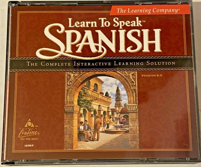 Spanish, The Learning Company, Learn To Speak Spanish, V, 8.0, 4 Disk Set, 1999
