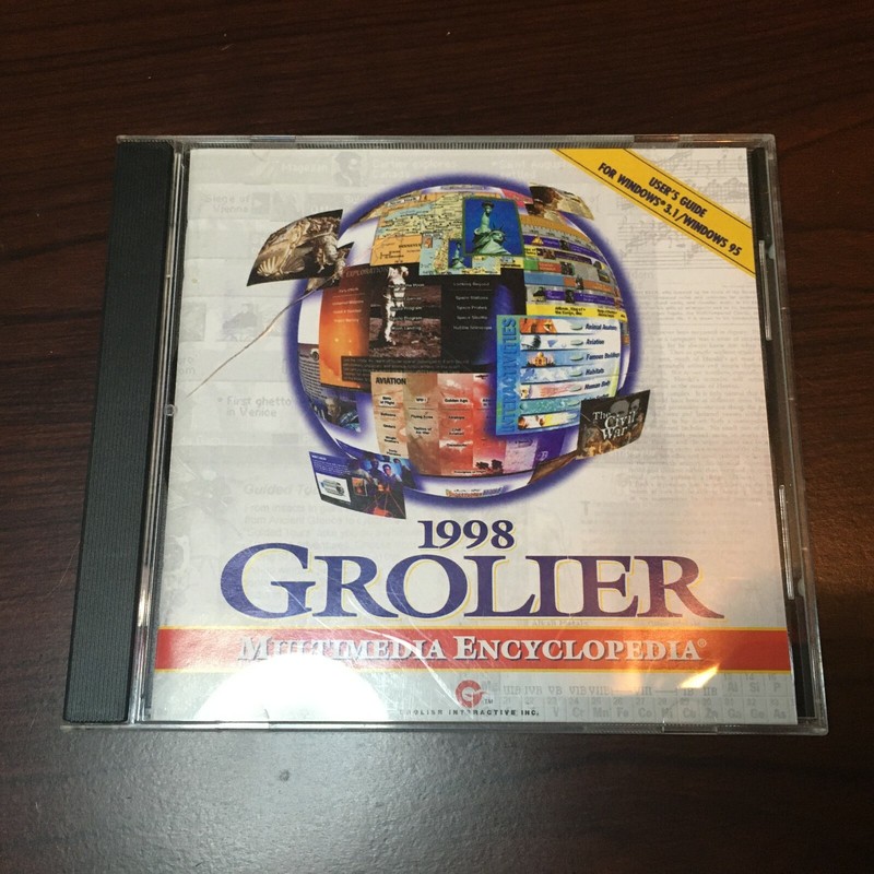 1998 Grolier Multimedia Encyclopedia CD for Windows 3.1 and Windows 95 