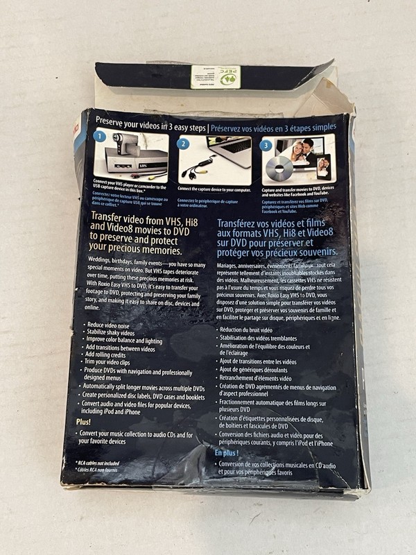 Roxio EASY VHS TO DVD 3 PLUS Converter TRANSFER HOME MOVIES From VHS Hi8 or V8 gallery