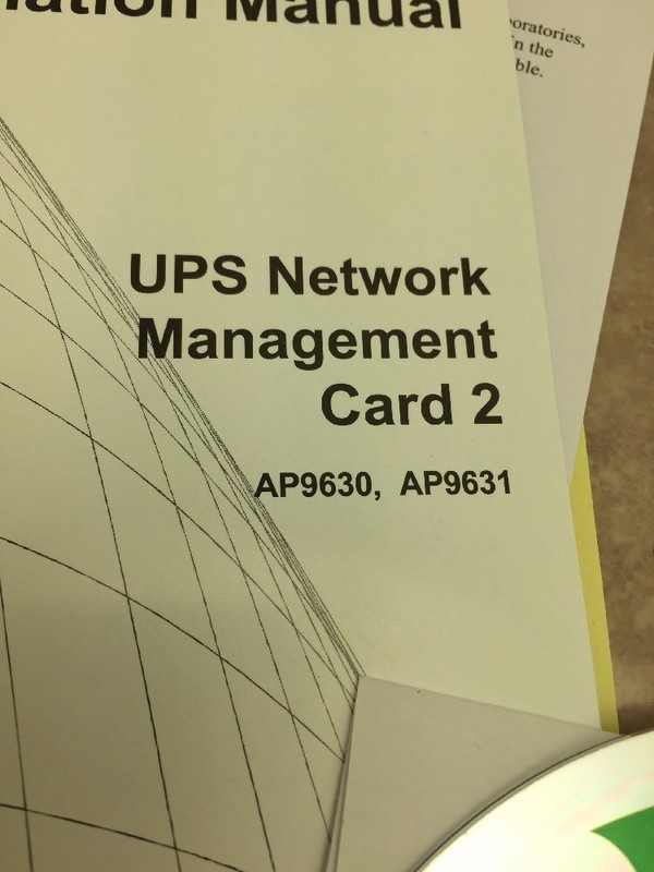 Power Chute network shutdown CD & UPS network management card 2 installation doc gallery