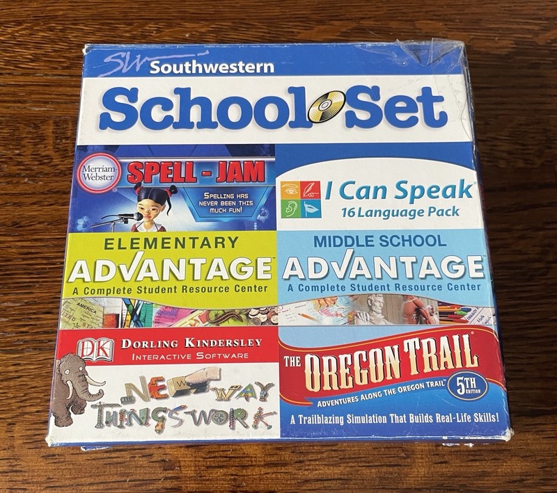 6 CD ROM Southwestern School Set Game Set Oregon Trail, DK, Spell-Jam, Classroom gallery