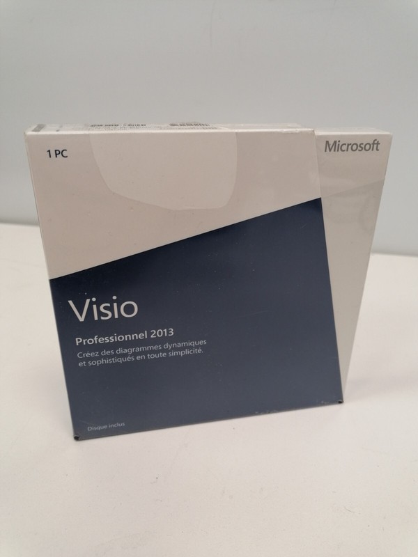 Microsoft Visio Professional 2013 French Africa/Latam, Sealed Box, DVD 32/64bit