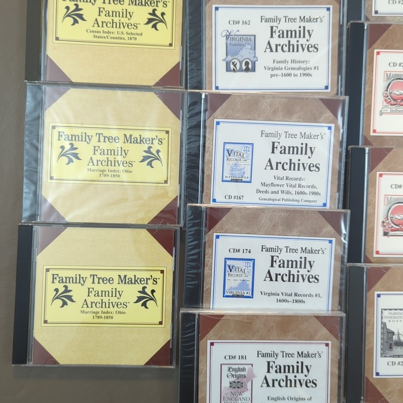 Family Tree Maker's Family Archives software Ver 6.01 Broderbund geneology CDRom gallery