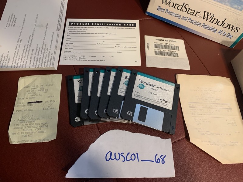 RARE WORD PROCESSING SOFTWARE WORDSTAR V.2 FOR WINDOWS microcomputers MS-DOS gallery