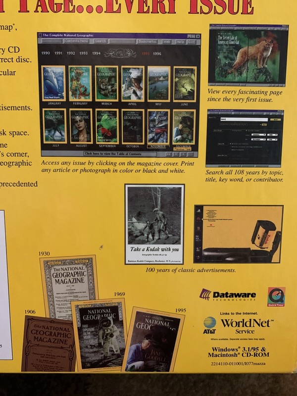 THE COMPLETE NATIONAL GEOGRAPHIC MAGAZINE 108 YEARS ON CD-ROM 1880s to 1990s FS gallery
