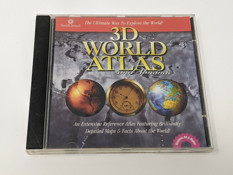 3D World Atlas and Almanac (Swift Jewel, Windows 95, PC-CD, 1999, CDR 726 D1)