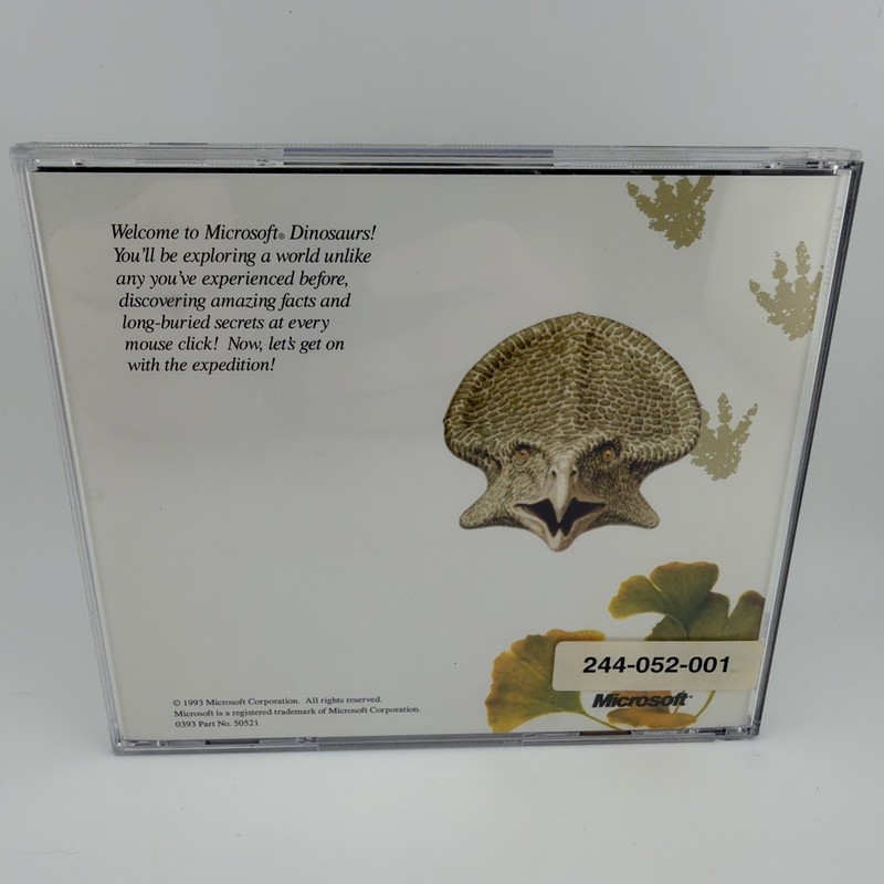 Vtg Microsoft Dinosaurs CD-ROM for Windows PC 1993 Prehistoric Learning Software gallery