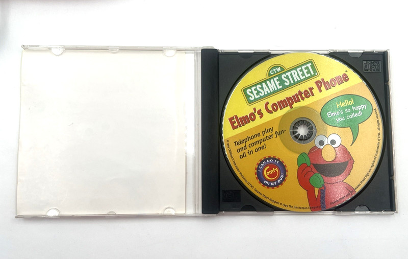 Sesame Street Elmo's Computer Phone PC CD telephone creativity kids game READ gallery
