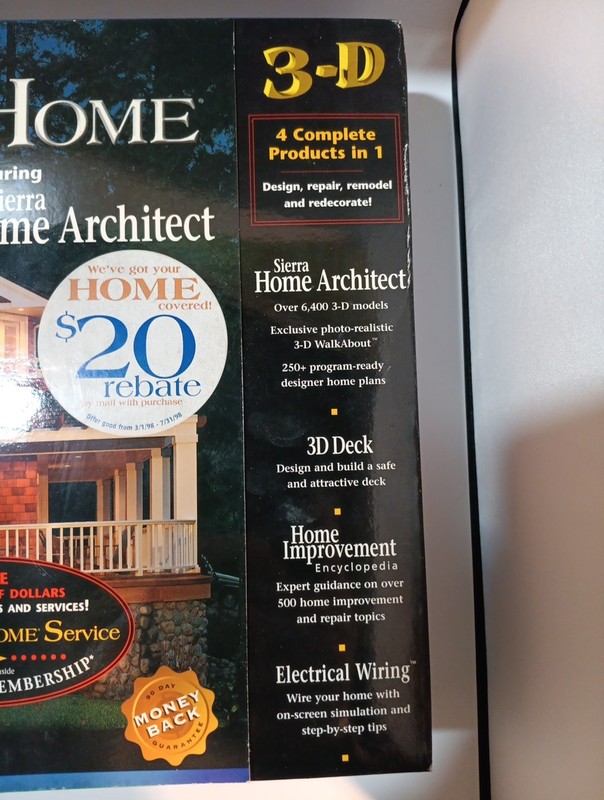 Sierra Complete Home Architect 3-D Design Software Vintage 1997 4 Product In 1 gallery