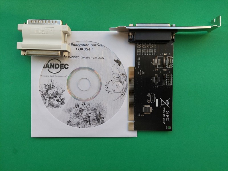 RANDEC FOKSS4th MAX Software+Aladdin HASP LPT HASP4 M4 Security Key+PCI Card